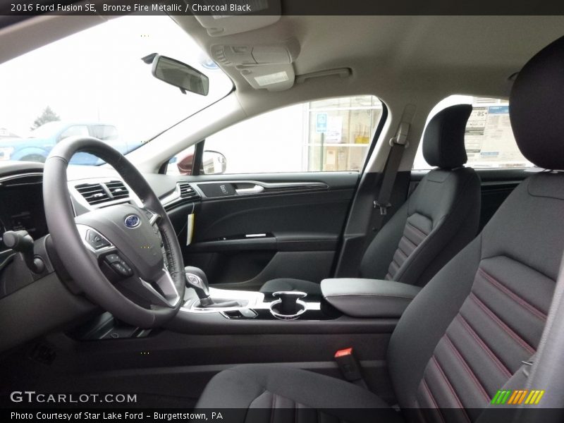 Bronze Fire Metallic / Charcoal Black 2016 Ford Fusion SE