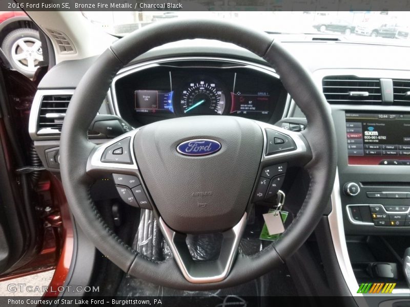 Bronze Fire Metallic / Charcoal Black 2016 Ford Fusion SE