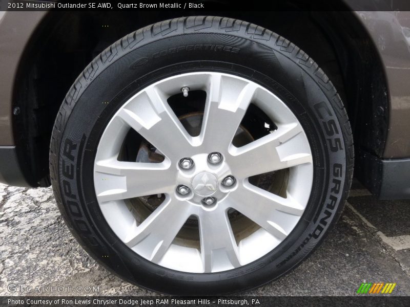 Quartz Brown Metallic / Black 2012 Mitsubishi Outlander SE AWD