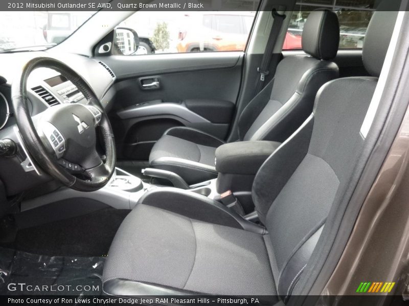 Quartz Brown Metallic / Black 2012 Mitsubishi Outlander SE AWD