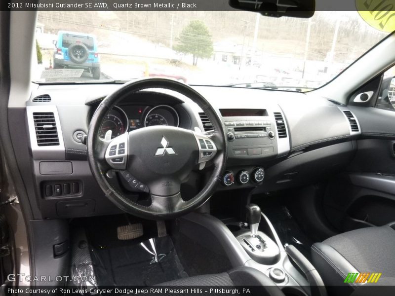 Quartz Brown Metallic / Black 2012 Mitsubishi Outlander SE AWD