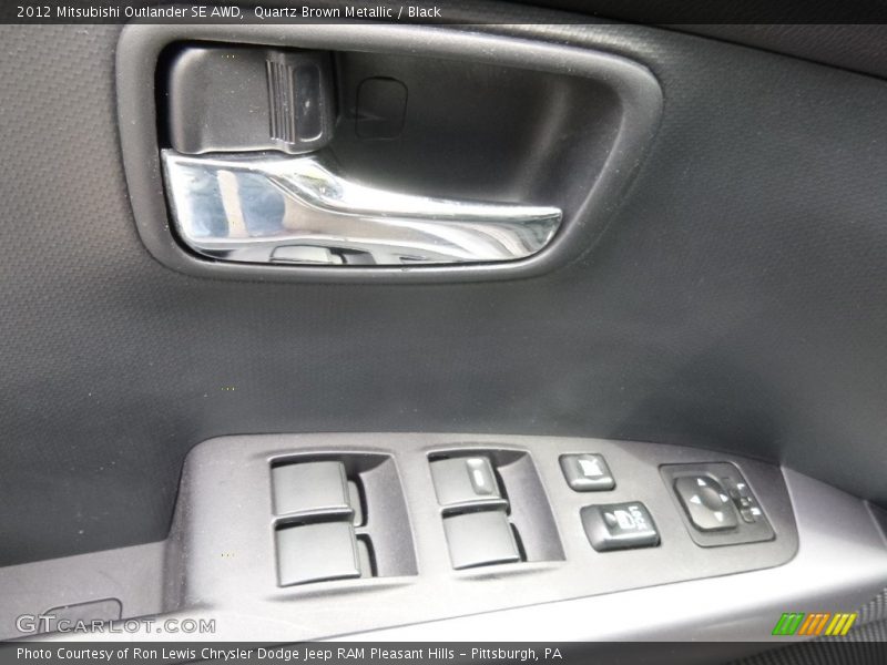 Quartz Brown Metallic / Black 2012 Mitsubishi Outlander SE AWD