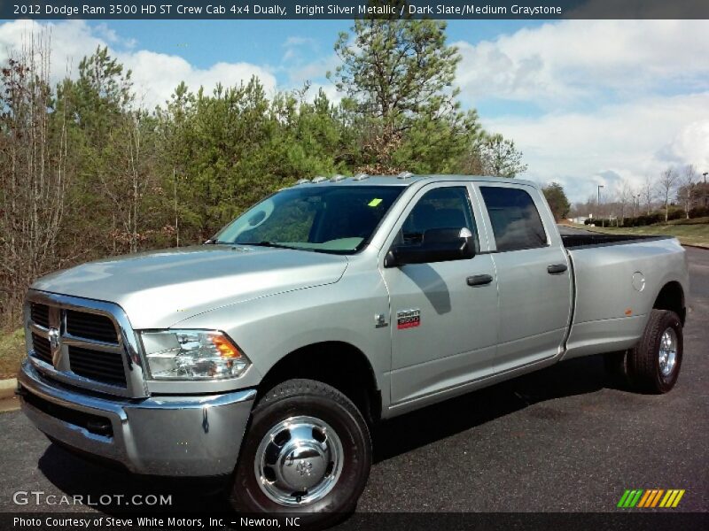 Bright Silver Metallic / Dark Slate/Medium Graystone 2012 Dodge Ram 3500 HD ST Crew Cab 4x4 Dually