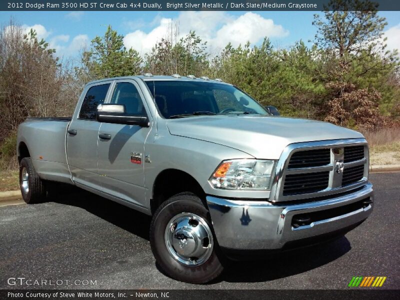 Bright Silver Metallic / Dark Slate/Medium Graystone 2012 Dodge Ram 3500 HD ST Crew Cab 4x4 Dually