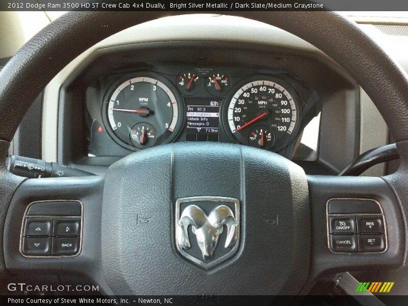 Bright Silver Metallic / Dark Slate/Medium Graystone 2012 Dodge Ram 3500 HD ST Crew Cab 4x4 Dually