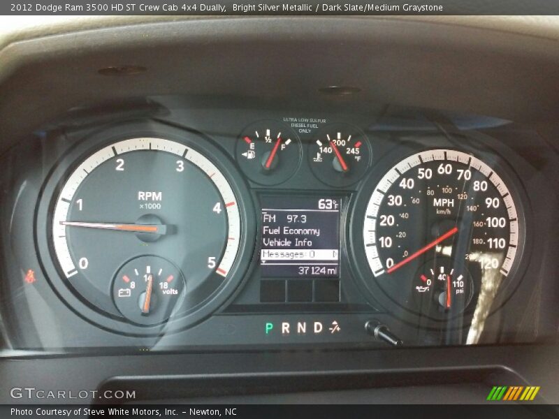 Bright Silver Metallic / Dark Slate/Medium Graystone 2012 Dodge Ram 3500 HD ST Crew Cab 4x4 Dually