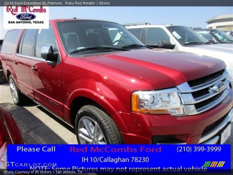 Ruby Red Metallic / Ebony 2016 Ford Expedition EL Platinum