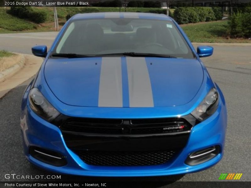 Laser Blue Pearl / Black 2016 Dodge Dart SE