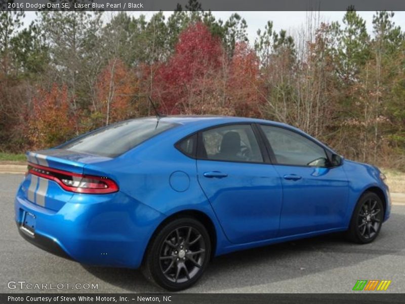 Laser Blue Pearl / Black 2016 Dodge Dart SE