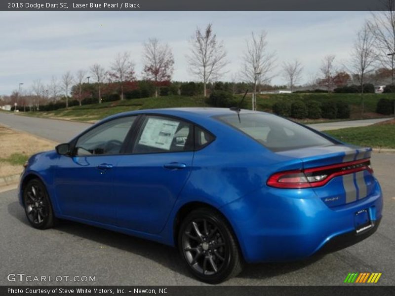 Laser Blue Pearl / Black 2016 Dodge Dart SE