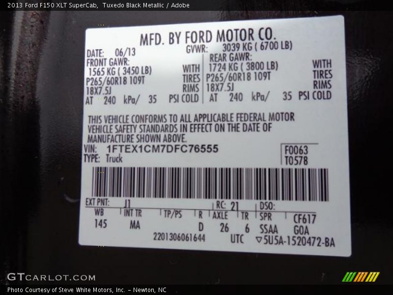 Tuxedo Black Metallic / Adobe 2013 Ford F150 XLT SuperCab