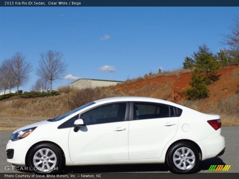 Clear White / Beige 2013 Kia Rio EX Sedan