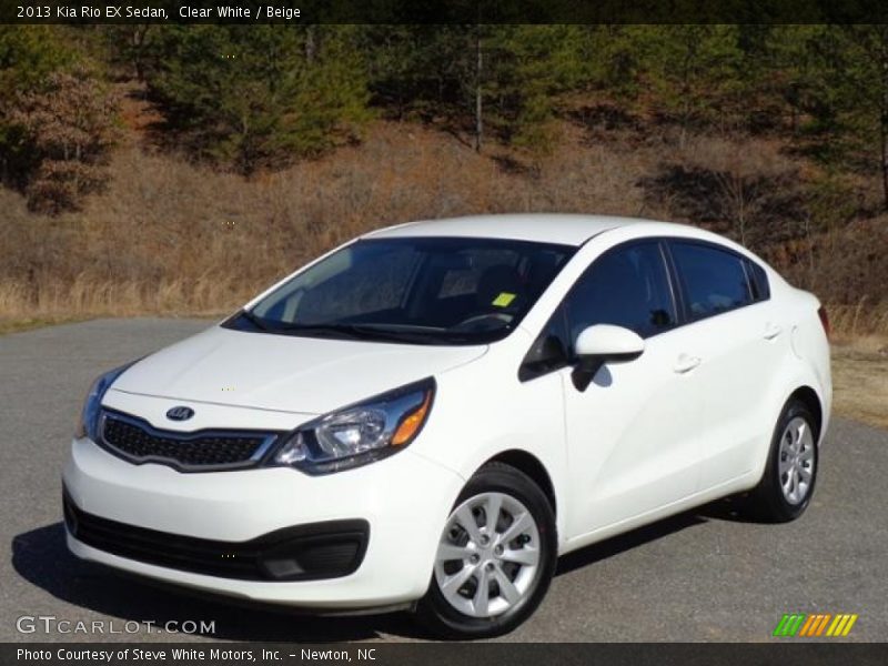 Clear White / Beige 2013 Kia Rio EX Sedan