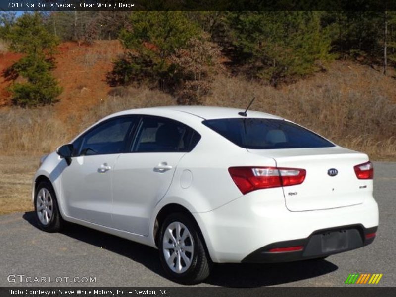 Clear White / Beige 2013 Kia Rio EX Sedan
