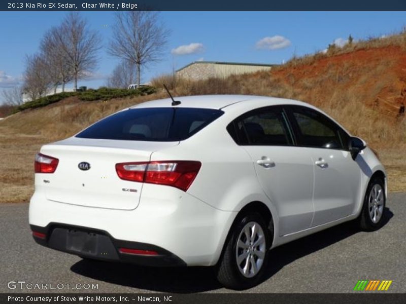 Clear White / Beige 2013 Kia Rio EX Sedan