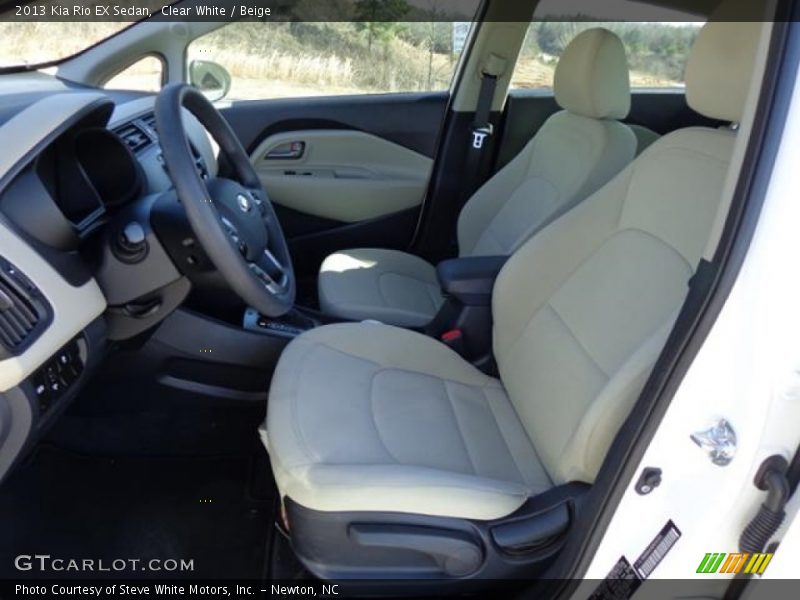 Clear White / Beige 2013 Kia Rio EX Sedan