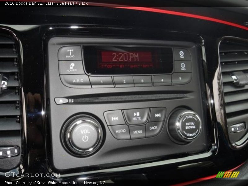 Laser Blue Pearl / Black 2016 Dodge Dart SE