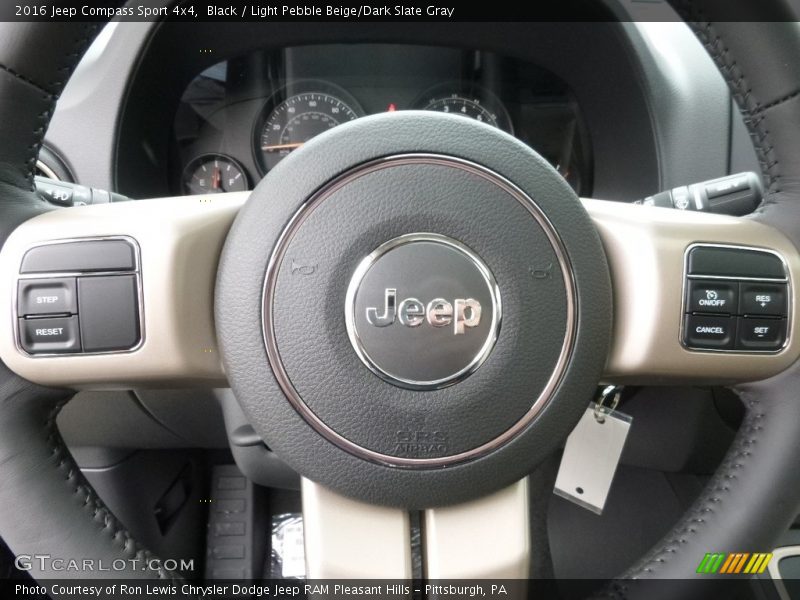 Black / Light Pebble Beige/Dark Slate Gray 2016 Jeep Compass Sport 4x4