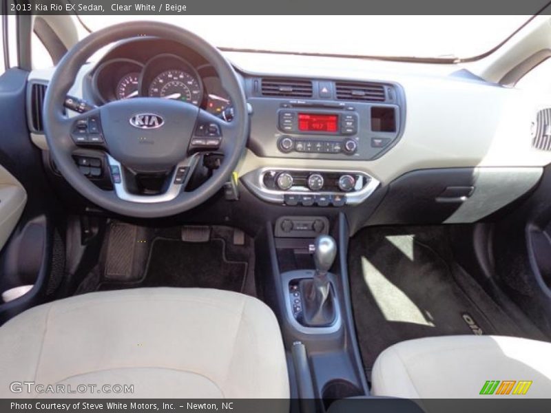 Clear White / Beige 2013 Kia Rio EX Sedan