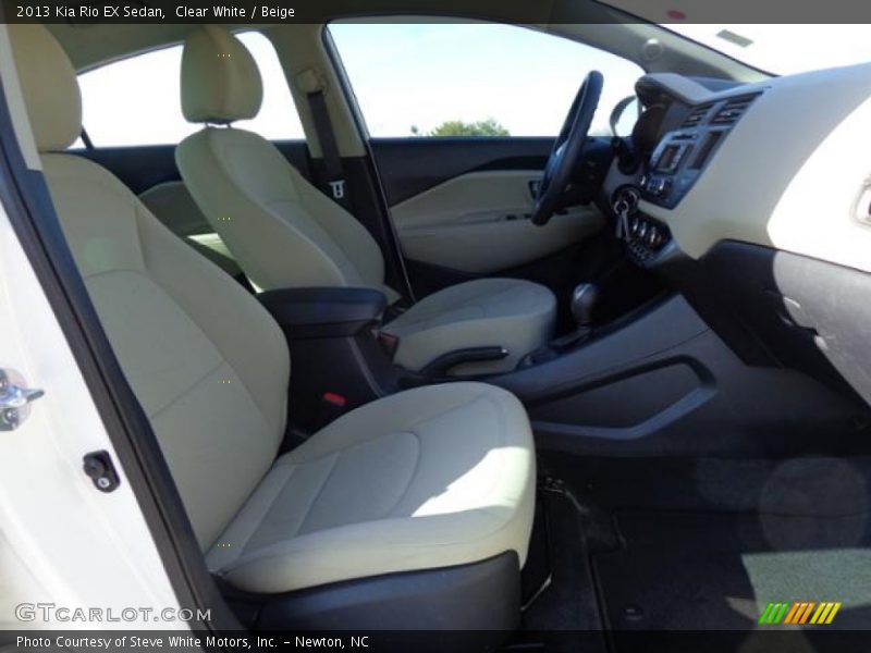 Clear White / Beige 2013 Kia Rio EX Sedan
