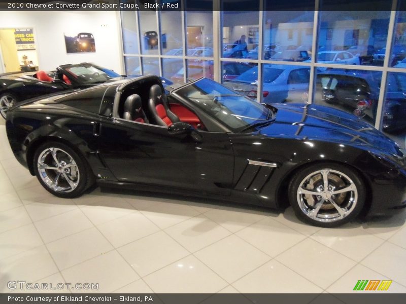 Black / Red 2010 Chevrolet Corvette Grand Sport Coupe