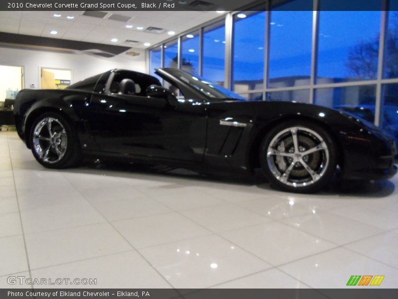 Black / Red 2010 Chevrolet Corvette Grand Sport Coupe