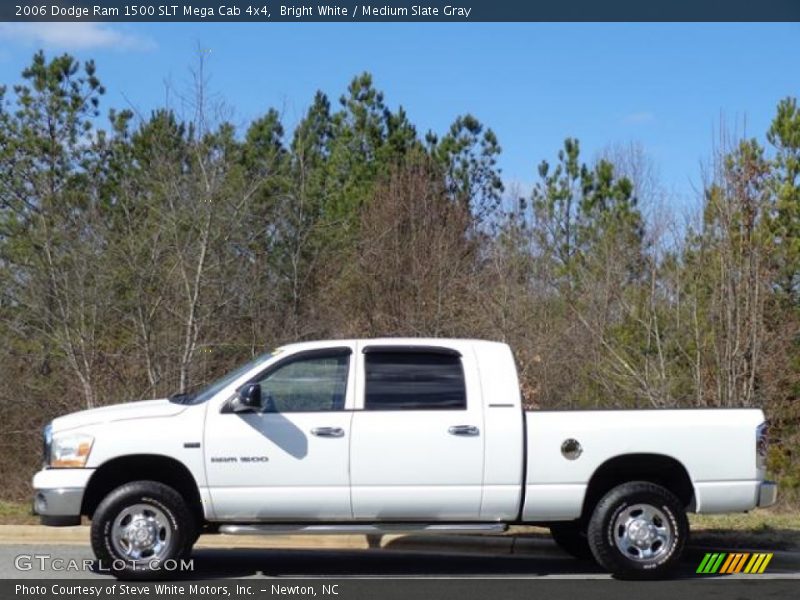 Bright White / Medium Slate Gray 2006 Dodge Ram 1500 SLT Mega Cab 4x4