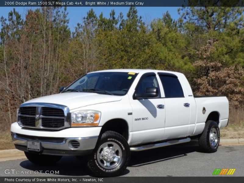 Bright White / Medium Slate Gray 2006 Dodge Ram 1500 SLT Mega Cab 4x4