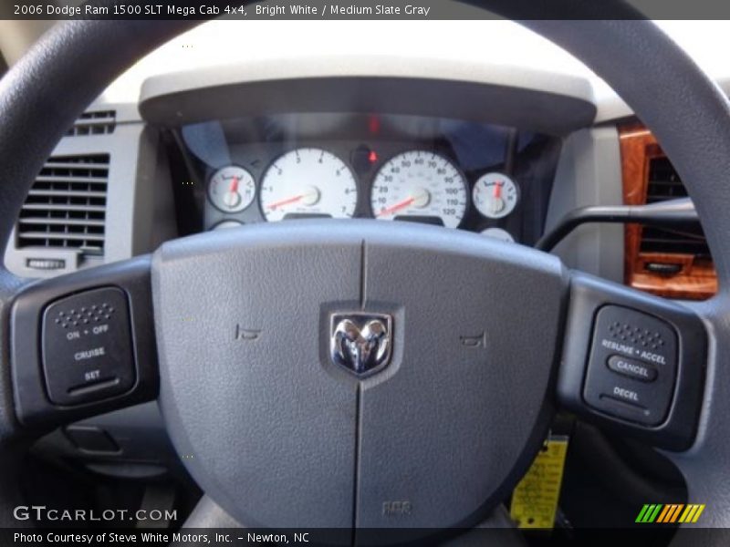 Bright White / Medium Slate Gray 2006 Dodge Ram 1500 SLT Mega Cab 4x4