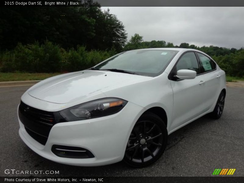 Bright White / Black 2015 Dodge Dart SE