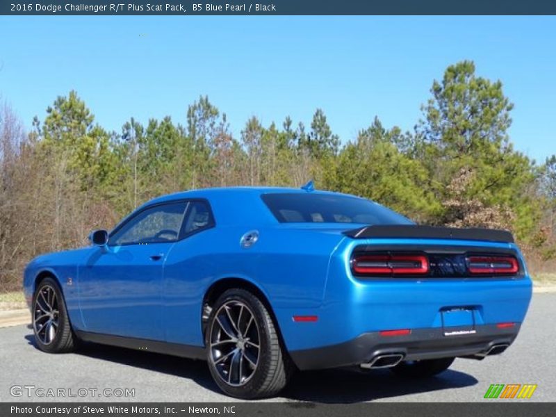 B5 Blue Pearl / Black 2016 Dodge Challenger R/T Plus Scat Pack