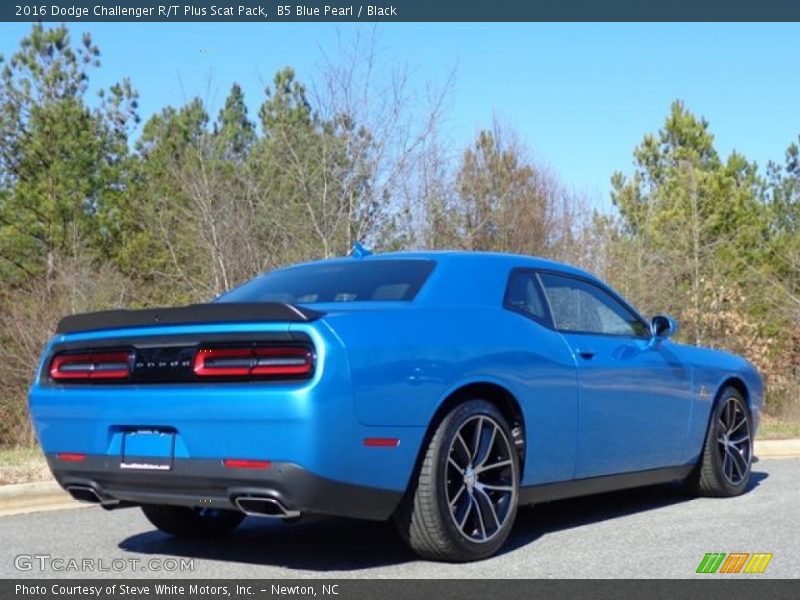 B5 Blue Pearl / Black 2016 Dodge Challenger R/T Plus Scat Pack
