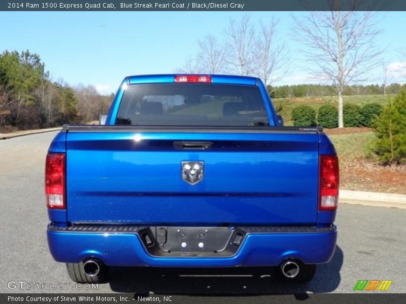 Blue Streak Pearl Coat / Black/Diesel Gray 2014 Ram 1500 Express Quad Cab