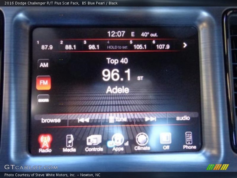 B5 Blue Pearl / Black 2016 Dodge Challenger R/T Plus Scat Pack