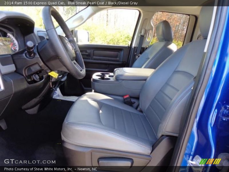 Blue Streak Pearl Coat / Black/Diesel Gray 2014 Ram 1500 Express Quad Cab