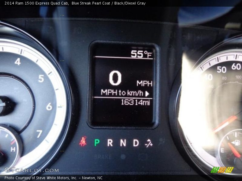 Blue Streak Pearl Coat / Black/Diesel Gray 2014 Ram 1500 Express Quad Cab