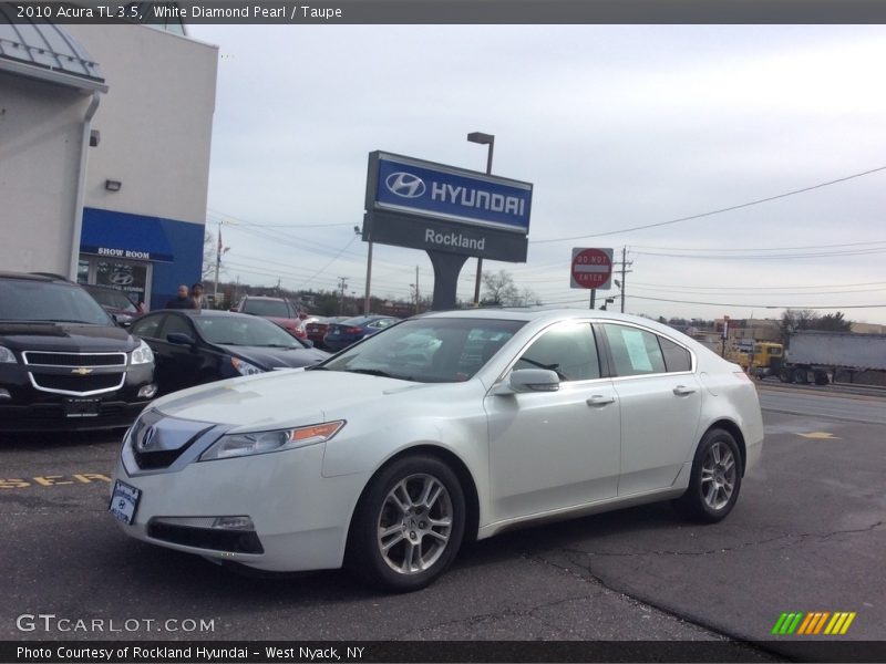 White Diamond Pearl / Taupe 2010 Acura TL 3.5