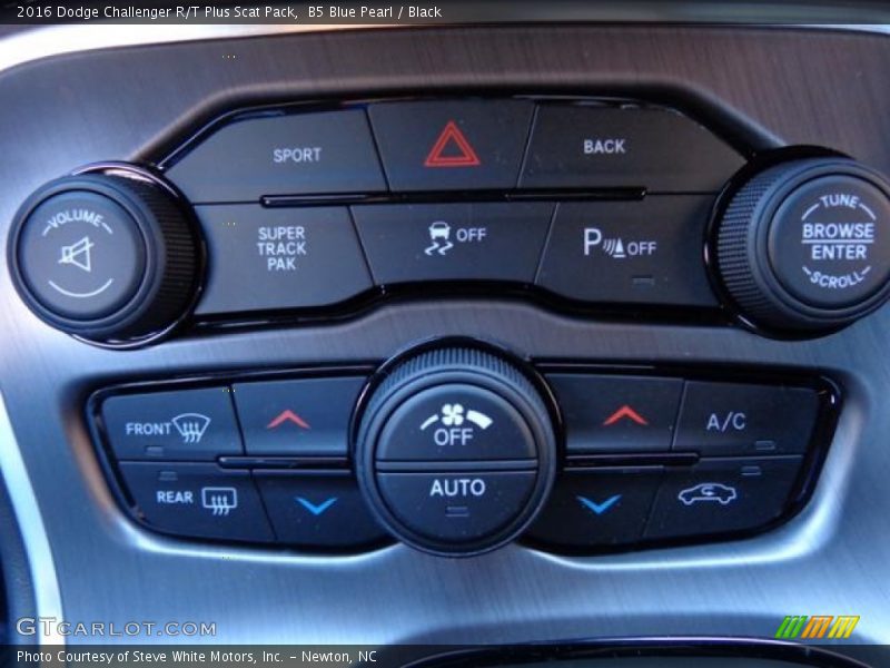 B5 Blue Pearl / Black 2016 Dodge Challenger R/T Plus Scat Pack
