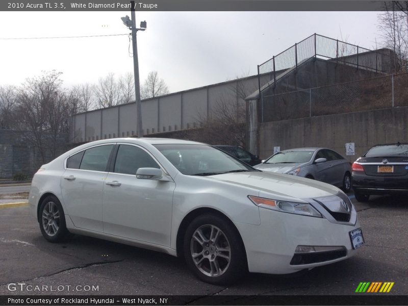 White Diamond Pearl / Taupe 2010 Acura TL 3.5