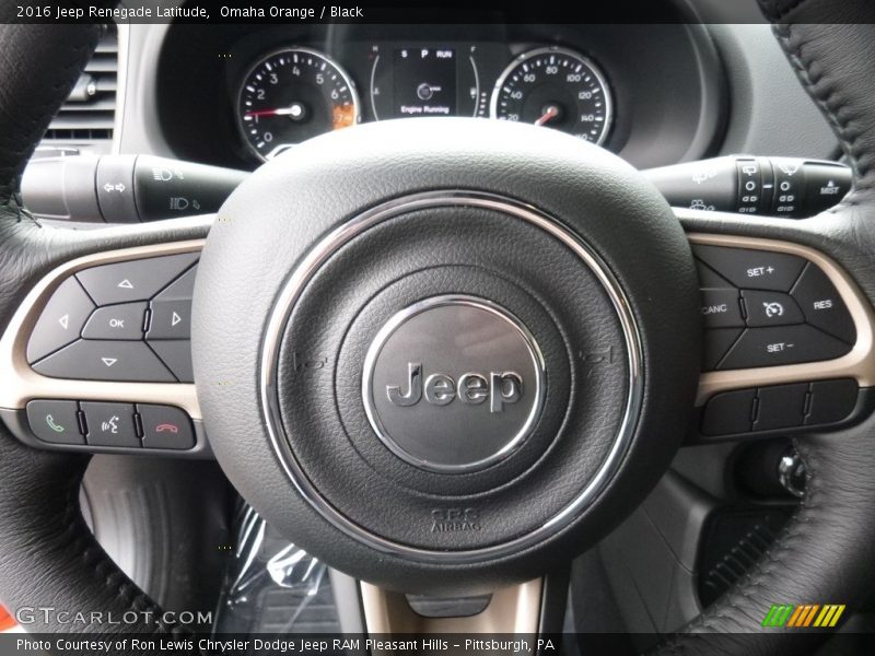 Omaha Orange / Black 2016 Jeep Renegade Latitude