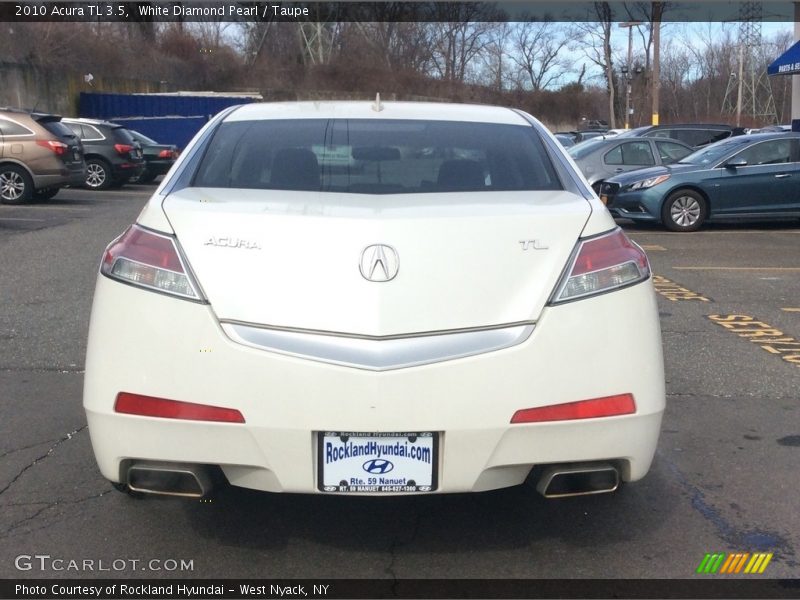 White Diamond Pearl / Taupe 2010 Acura TL 3.5