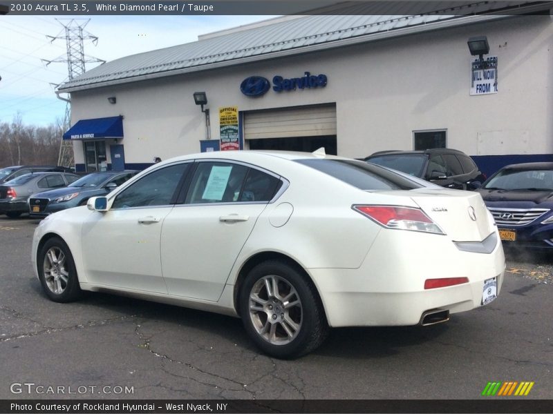 White Diamond Pearl / Taupe 2010 Acura TL 3.5