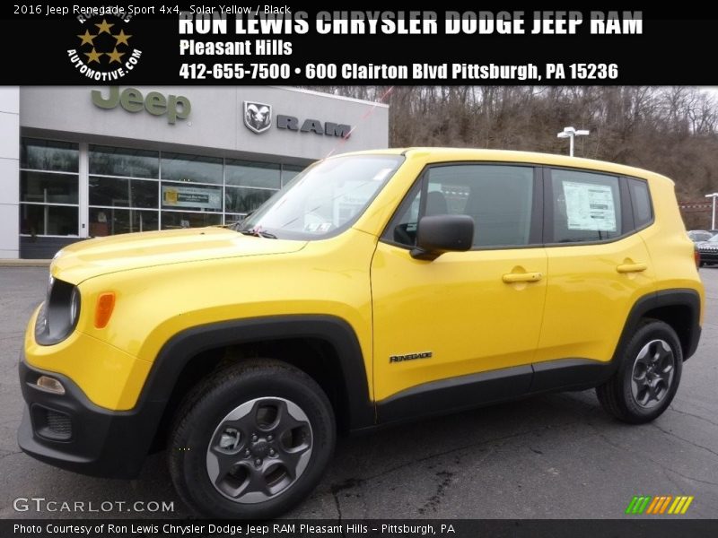 Solar Yellow / Black 2016 Jeep Renegade Sport 4x4
