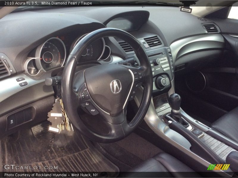 White Diamond Pearl / Taupe 2010 Acura TL 3.5