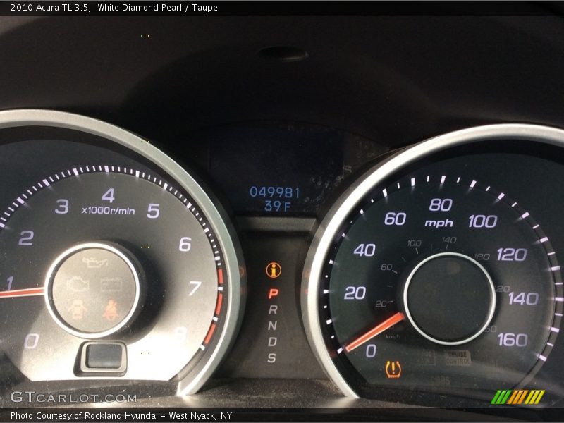White Diamond Pearl / Taupe 2010 Acura TL 3.5