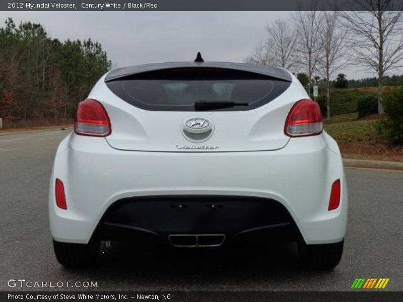 Century White / Black/Red 2012 Hyundai Veloster
