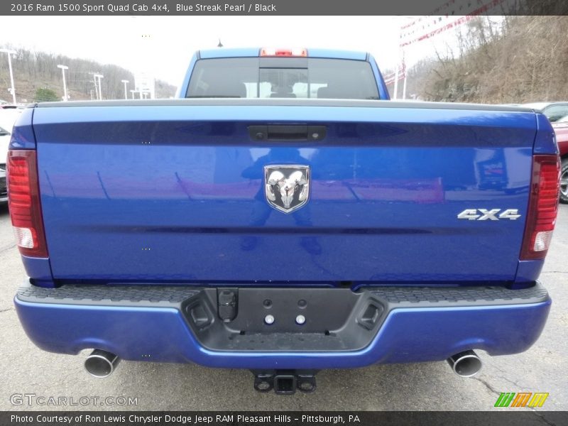 Blue Streak Pearl / Black 2016 Ram 1500 Sport Quad Cab 4x4