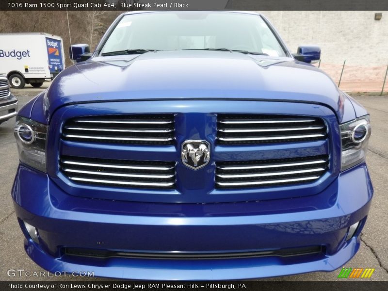 Blue Streak Pearl / Black 2016 Ram 1500 Sport Quad Cab 4x4