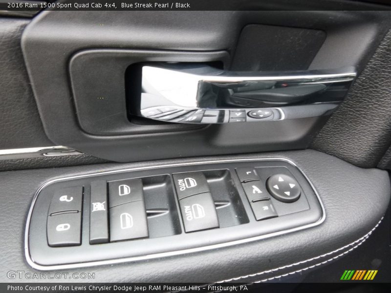 Blue Streak Pearl / Black 2016 Ram 1500 Sport Quad Cab 4x4