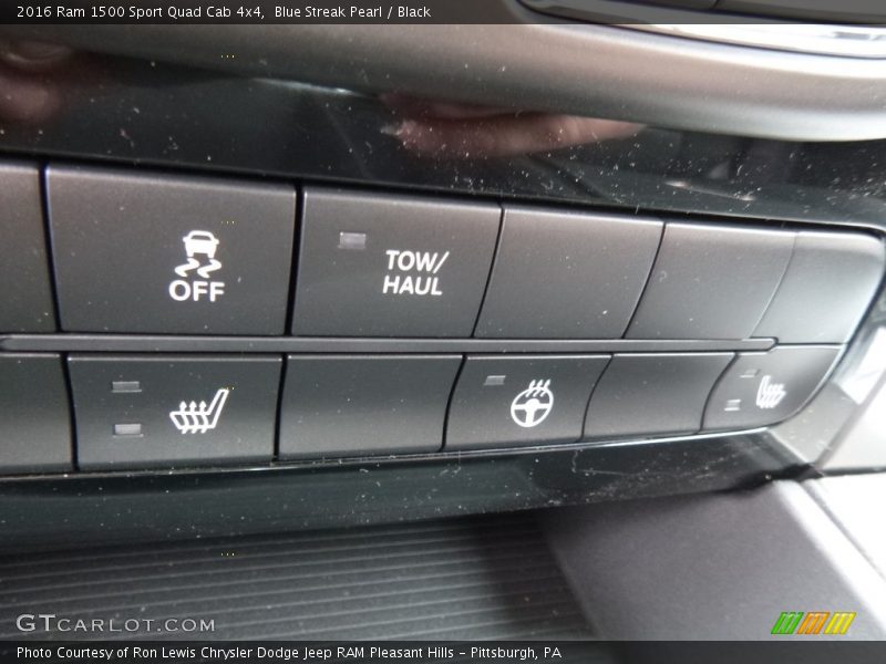 Blue Streak Pearl / Black 2016 Ram 1500 Sport Quad Cab 4x4